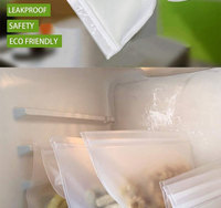 Sacs à lunch sandwich étanches sans BPA réutilisables pour congélation des aliments gallon pour la viande, les fruits et légumes