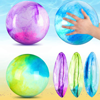Ballon de piscine et de plage gonflable en PVC de 0,18 mm d'épaisseur, motif marbre, avec logo personnalisé, taille 9 pouces, lumineux, pour la natation - Vente en gros à chaud