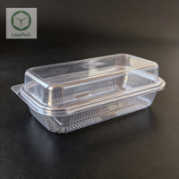 Leap Pack Mochi Croissant pour boîte alimentaire jetable rectangulaire 0,3 mm pour pizza, personnalisable avec gaufrage