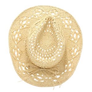 Wide Brim <b>Straw</b> <b>Hat</b> Men & Women's <b>Summer</b> <b>Straw</b> <b>Hat</b> Cowboy Cowgirl Shapeable Hollow Out Woven Roll Up Beach Sun <b>Hat</b> - Product Image 3