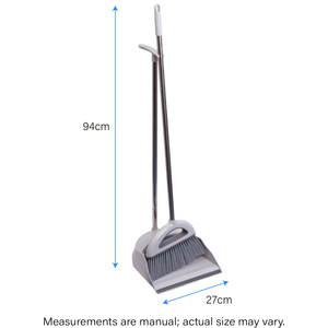 Angle Broom and Dustpan Combo with Long <b>Handle</b> Lobby Dust <b>Pan</b> Sweep Set for Outdoor - Product Image 3