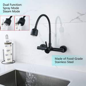 Robinets pliants à double usage <span class=keywords><strong>Robinet</strong></span> de douche mural <span class=keywords><strong>avec</strong></span> pulvérisateur de bidet Robinets d'évier de <span class=keywords><strong>cuisine</strong></span> - Product Image 6