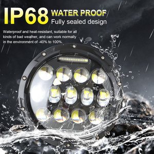 ไฟหน้า LED ทรงกลม JHS ขนาด 7 นิ้ว 60W กำลังสูง สำหรับรถจี๊ป Wrangler กันน้ำ ใช้เป็นไฟตัดหมอกสำหรับรถ Jeep JK <span class=keywords><strong>JL</strong></span> - Product Image 6