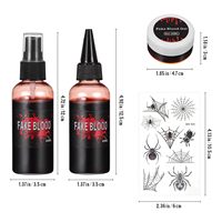 Halloween lavable Vampire sang éclaboussures maquillage réaliste comestible faux sang Gel pour vêtements bouche yeux Zombie effets spéciaux