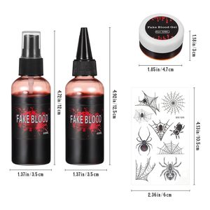 Halloween lavable vampiro salpicaduras de sangre maquillaje realista comestible falso sangre Gel para ropa boca ojos <span class=keywords><strong>Zombie</strong></span> efectos especiales - Product Image 6