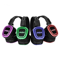 Écouteurs sans fil HiFi Émetteur 3 canaux Portée de contrôle 500M 12H de lecture Casque Silent Disco RF890 Son stéréo