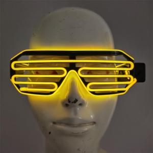 Thời trang màn trập kính cho trang phục Rave nhựa <span class=keywords><strong>LED</strong></span> Kính El dây Neon Đảng sáng ánh sáng thẩm mỹ Kính mát - Product Image 6