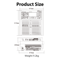 Console de mixage numérique professionnelle 18 entrées Fader motorisé Écran tactile 7 pouces Contrôle WiFi DM16S