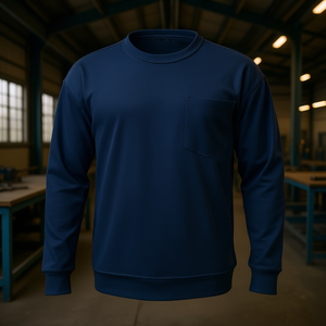 เสื้อเชิ้ตทำงานแขนยาวสีน้ำเงินกรมท่าสำหรับผู้ชาย ยี่ห้อ Frworkwear ผ้าฝ้าย 7 ออนซ์ ทนไฟ มีกระเป๋า ไซส์ L - Product Image 2