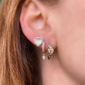 Pendientes Colgantes CANNER S925 de Plata de Ley con Diseño Simple de Gota de Agua y Circonita 5A, Bañados en Oro de 18k - Product Image 3