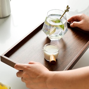 Bandejas Decorativas de Madera Estilo Rústico para Sala de Estar, Entrada y Cocina, Bandeja de Servir de Madera de Acacia con Asas - Product Image 3