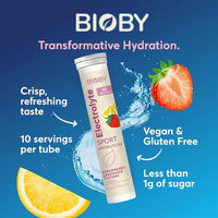 Comprimés effervescents d'électrolytes sans sucre à la fraise et au citron Bioby OEM sous marque privée pour l'hydratation sportive des adultes et le fitness