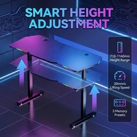 Bureau de jeu et d'apprentissage AOR Internet Cafe, silencieux, électrique, avec effets RGB multiples, design ergonomique, vente en gros usine