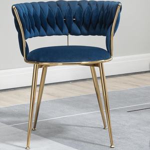 Chaise de cuisine moderne design violette <span class=keywords><strong>Fauteuil</strong></span> de courtoisie en velours pour salle à manger - Product Image 5