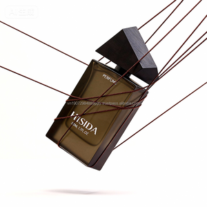 Flacon de parfum rectangulaire haut de gamme en verre dépoli 30ml 50ml 100ml, flacon de parfum vide à sertir avec emballage boîte - Product Image 2