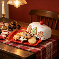 Service de table en céramique pour Noël, thème pain d'épices, pour les fêtes, les restaurants, les hôtels et la mise en table festive