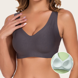 حمالة صدر لاسلكية قابلة للتنفس مقاس <span class=keywords><strong>M</strong></span> L XL XXL 3XL ، حمالة صدر نسائية مع حمالات صدر ثابتة للبيع بالجملة - Product Image 1