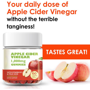 Gomitas de Vinagre de Sidra de Manzana Premium 1000mg con <span class=keywords><strong>Vitamina</strong></span> <span class=keywords><strong>B12</strong></span> y Ácido Fólico para el Metabolismo de Adultos, Salud Intestinal y Apoyo Diario al Bienestar - Product Image 4