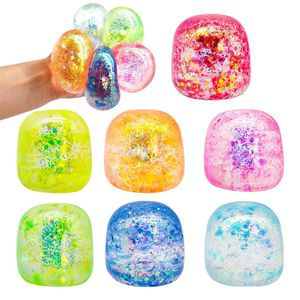 Promotional Slow Rebound Squeeze Sensory Toys Glowing Relief Squishy <b>Fidget</b> Toys Decompressed Funny Glitter Ice Cubes for Kids - Product Image 6