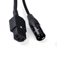 Câble Combo 2-en-1 ABCCABLS Schuko IEC C13 XLR Intégré Audio et Alimentation en Cuivre Sans Oxygène