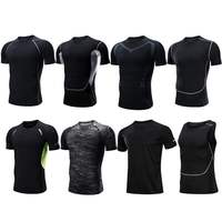 Ensemble de 5 pièces pour hommes : pantalon de compression, t-shirt, haut à manches courtes, veste, ensemble de sport pour la salle de sport