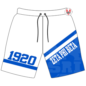 Pantalones Cortos de Poliéster para Mujer con Bordado de la Hermandad Zeta Phi Beta |   Conjunto de Pantalones Cortos Sublimados con Botones y Letras Griegas de la Hermandad ZPB - Product Image 5