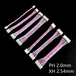 PH2.0 XH2.54 Cable de cinta flexible plano Cable de dirección opuesta de doble cabeza Rojo Blanco 10cm 20cm 30cm 2P 3P 4P 5P-10P 12P - Product Image 6