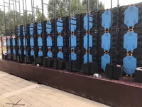 Die-casting Magnesium/aluminium luar ruangan tahan air sewa/tampilan LED tetap layar 640x640mm instalasi mudah kabinet kosong