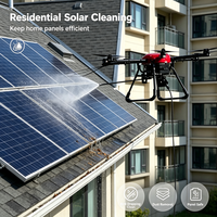 Drone de nettoyage haute pression connecté pour le lavage des éoliennes et des panneaux solaires, étanche et robuste