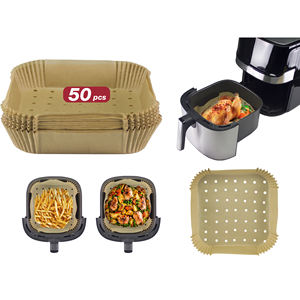 LOT DE 50 PLAQUES PERFORÉES CARRÉES POUR FRITURE À AIR CHAUD - Product Image 1