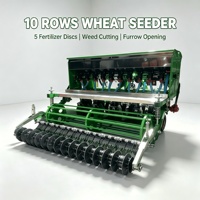Semoir à blé à 10 rangs avec 5 disques d'engrais pour la plantation agricole