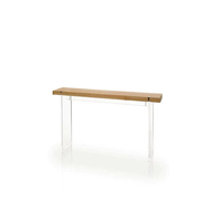 Pieds de table basse de bureau en PMMA acrylique transparent, sur mesure, OEM