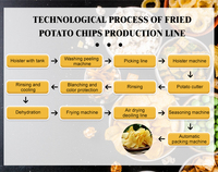 Ligne de production de frites et de chips de pommes de terre entièrement automatique KLS à 2 fonctions, capacité de 100 à 3000 kg/h, semi-frites