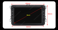 MEKEDE Android 14 8 Núcleos GPS Car-play Reproductor Multimedia para Auto de 8 Pulgadas para VW/Golf/Polo/Tiguan/Passat/b7/b6/SEAT/leon/Skoda/Octavia 2din Estéreo