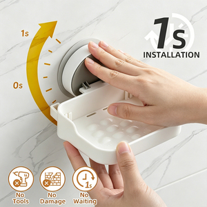 Support de Savon à Ventouse pour Douche et Salle de Bain, Organisateur Sans Perçage, Stock Pologne, Livraison Directe UE - Product Image 2