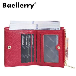 กระเป๋าสตางค์ใบเล็กสำหรับผู้หญิง Baellerry ลายหนังก้อนกรวด ซิปใส่เหรียญ สีพื้น ใช้ได้ทุกวัน - Product Image 3