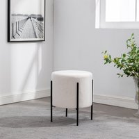 Pouf rond en velours pour le maquillage, base en métal, poufs de sol pour le salon, vente en gros