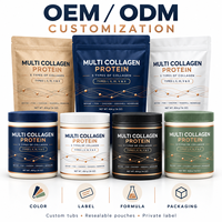 Mélange de collagène de haute qualité OEM poudre de protéines multi collagène 5 types de source alimentaire collagène de type I, II, III, V & X