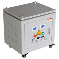 Transformateur de puissance triphasé à sec SG-40KVA avec topologie Flyback, bobine toroïdale, affichage numérique, élévateur/abaisseur de tension