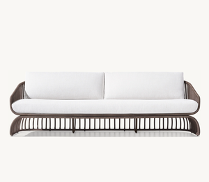 ALARO Nouveau Design Mobilier de Jardin en Rotin, Chaise Longue Pliante en Rotin pour Toutes Saisons, Trois Places - Product Image 3