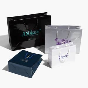 Sacchetti di carta Eurotote di lusso sacchetti di carta laminata opaca lucida con manici a nastro per confezioni regalo Boutique - Product Image 2
