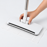 Serpillère à clipser en tissu, tête rectangulaire, légère, grande taille, manche télescopique en acier inoxydable, usage domestique, serrage automatique jetable