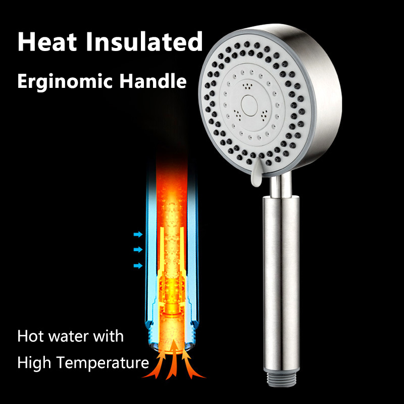 Shower head stainless steel 5 modes 100 mm