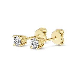 Starsgem 10k Gold stud earring melee size 3.3mm 4.3mm each stone lab grown diamond pretty jewelry earring stud - Product Image 3