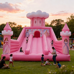 מתנפח קפיצה משולב מגלשה מסחרי PVC קל להתקנה לילדים - Product Image 5