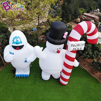 Bonhomme de neige gonflable géant de Noël avec lumières LED pour la décoration extérieure de la cour et du jardin
