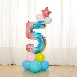 Partito Ideali 9 pollici 1st <span class=keywords><strong>Compleanno</strong></span> stagnola Aerostato Del Partito Bambino Doccia Ballon <span class=keywords><strong>Decorazioni</strong></span> Per La Ragazza E Ragazzo - Product Image 5