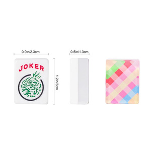 Plateau de <span class=keywords><strong>jeu</strong></span> de Mahjong de luxe fait main en acrylique Lucite à 2 couches, avec motif peint au dos, épaisseur de 1,2 pouce, pour enfants américains - Product Image 2