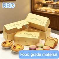 Boîte d'emballage personnalisée vide en carton pliable de qualité supérieure pour macarons, tartes aux œufs, biscuits, pâtisseries et produits de boulangerie