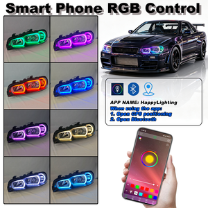 ไฟหน้า LED รุ่นใหม่สำหรับ Skyline 5th Gen R34 GTR ปี 1999-2007 ไฟหน้า 99-02 2003-2007 ENR34 BNR34 HR34 ER34 GT-T ผลิตภัณฑ์ Spe - Product Image 3